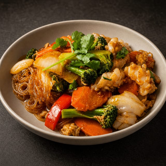 Phad Woon Sen (Glass Noodles).