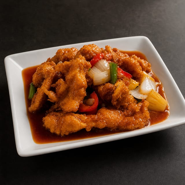 Sweet and Sour Chicken or Pork.